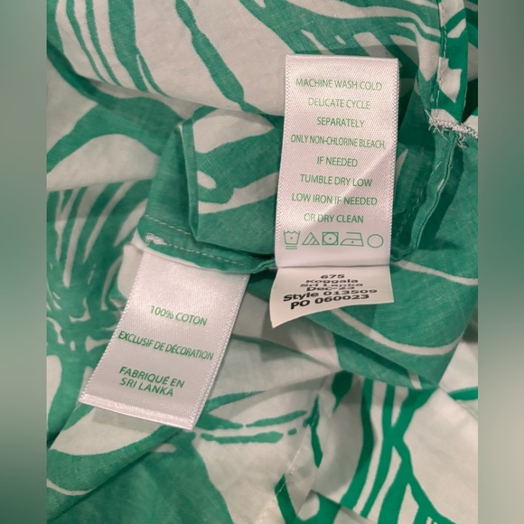 Lilly Pulitzer Caitlin Tunic NWT Spearmint Green Floral Blouse Size Small - Picture 9 of 9